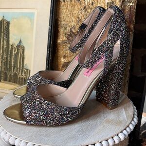 Betsey JOHNSON Glitter Sandal Shoes 7.5